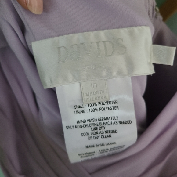 Lavender David's Bridal Bridesmaids Dress - Picture 2 of 4